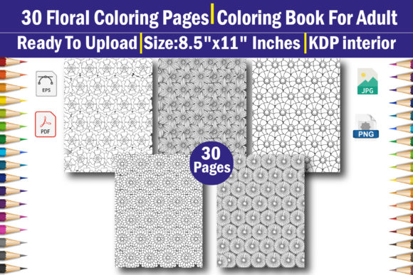 Download Seamless Floral Adult Coloring Book - Floral adult coloring book Collection