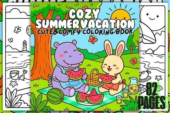 Download Cozy Summer Vacation Coloring Book - Vacation Collection