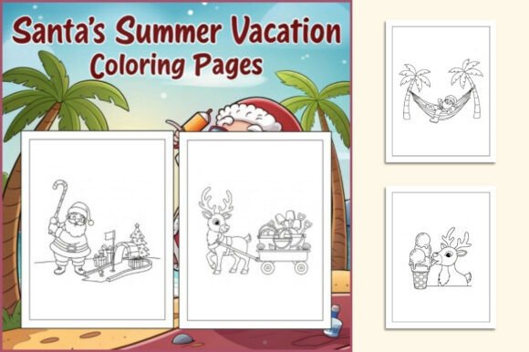 Download Santa's Summer Vacation Coloring Pages - Vacation Collection