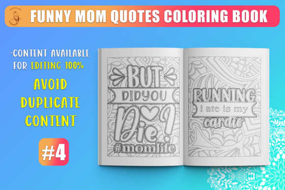 Download Funny Mom Quotes Coloring Book KDP SVG - Funny mom quotes coloring book Collection