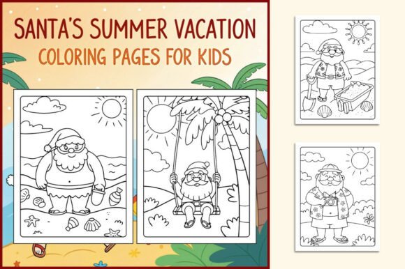 Download Santa's Summer Vacation Coloring Pages - Vacation Collection