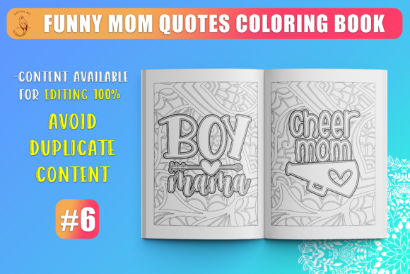Download Funny Mom Quotes Coloring Book KDP SVG - Funny mom quotes coloring book Collection